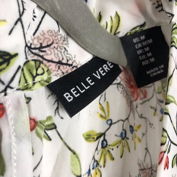Belle Vere Womens Floral V neck Top Size M - Picture 6 of 6
